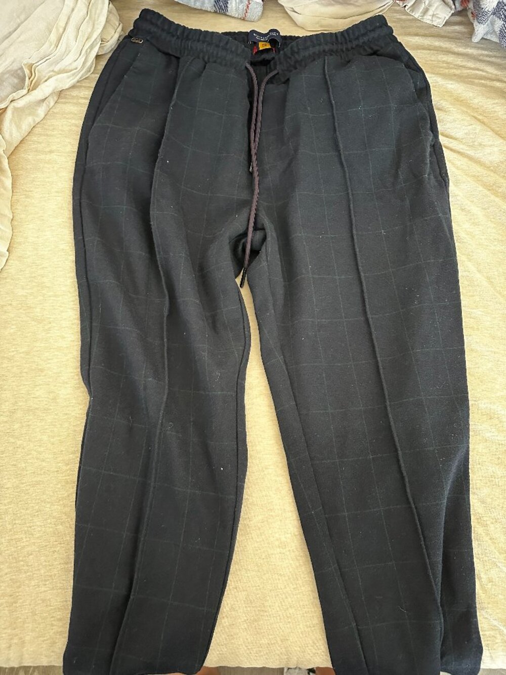 Scotch and Soda Checkered Sweat Pants Large